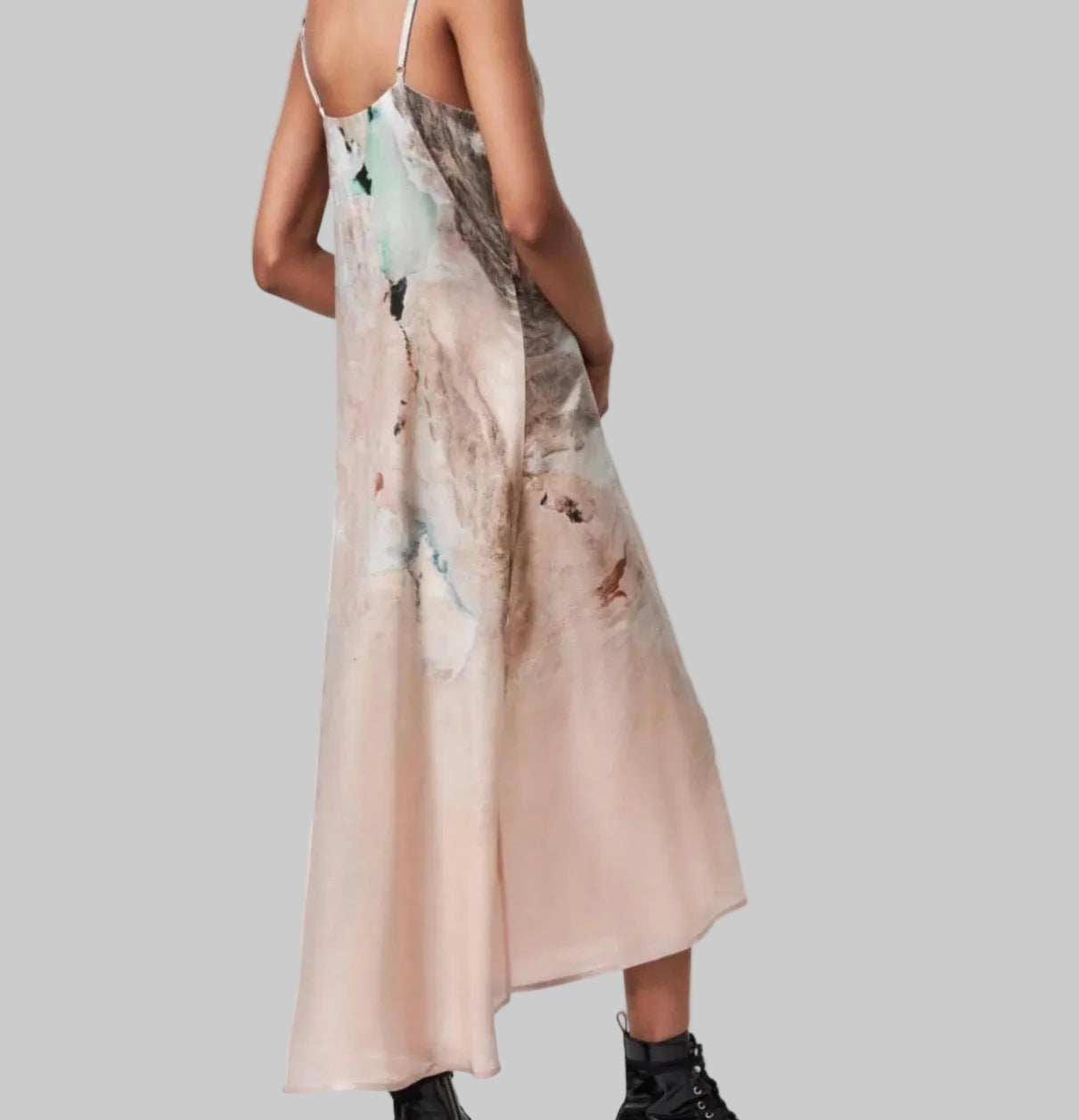 NEW* ALLSAINTS Plaster Pink Slip Dress - Size 6