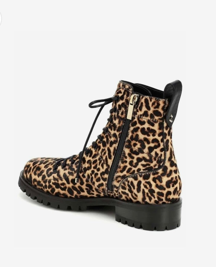 Jimmy Choo Cruz Flat Calf-Hair Ankle Boots - Size 38.5