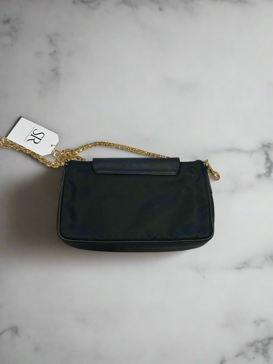 PRADA Tessuto Nylon Saffiano Chain Crossbody