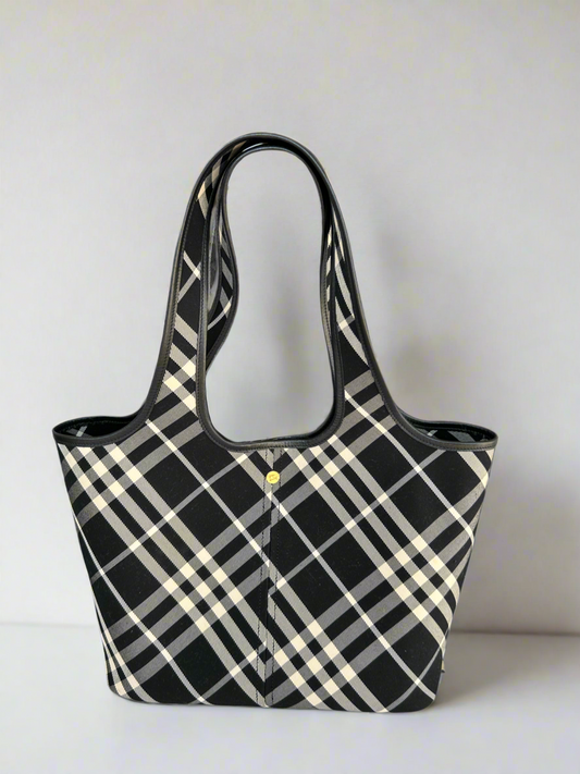 BURBERRY Canvas Check Shoulder Bag