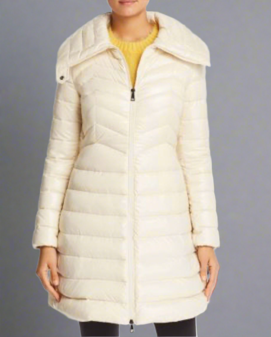 MONCLER Cream Faucon Jacket - Size 3