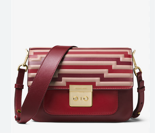 New* Michael Kors Sloan Editor Tri-Color Leather Shoulder Bag
