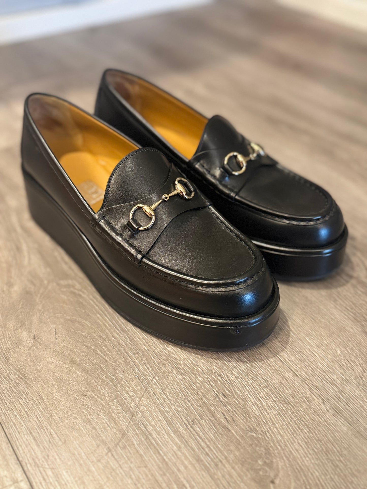 GUCCI Horsebit Wedge Loafer - Size 40