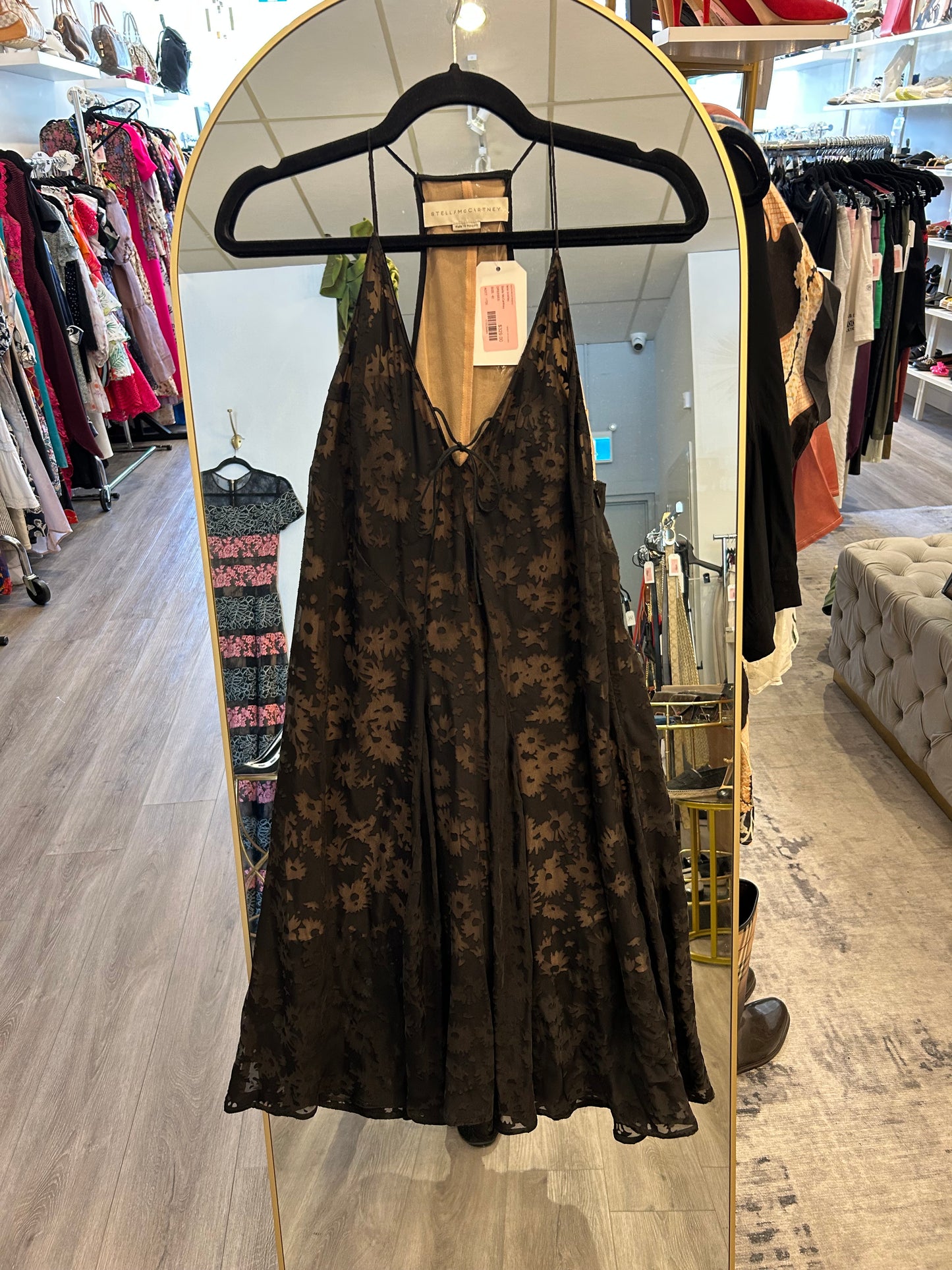 STELLA MCCARTNEY Lace Overlay Dress - Size 42