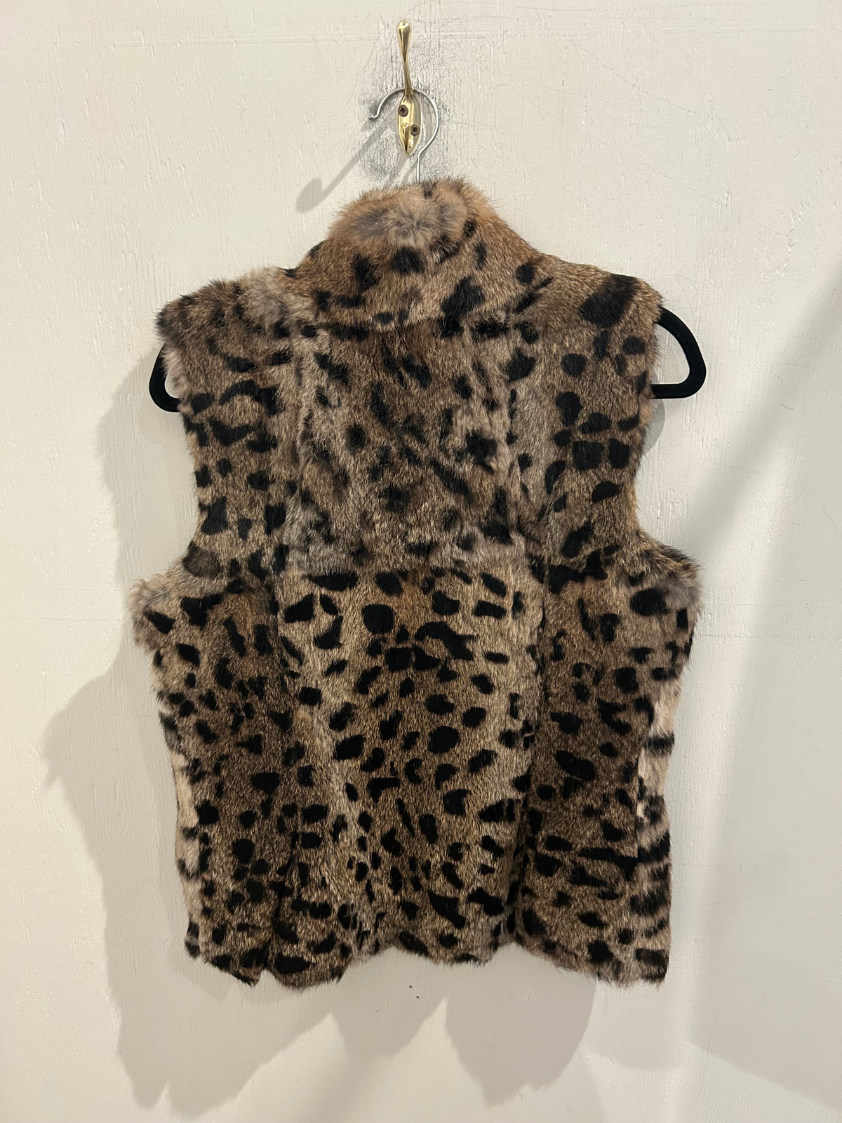 MICHAEL KORS Leopard Print Fur Vest - Size s