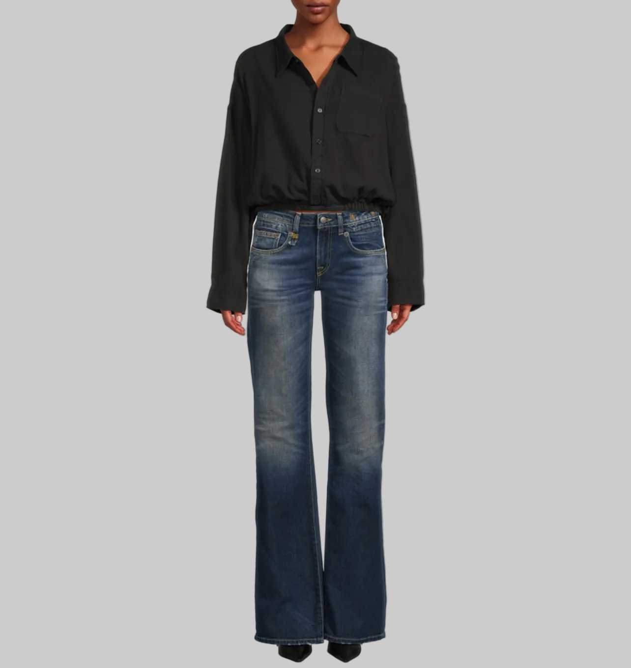 R13 Cinched Waist Button Up - Size S