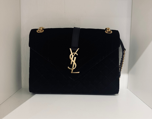 Saint Laurent Velvet Envelope Crossbody Bag