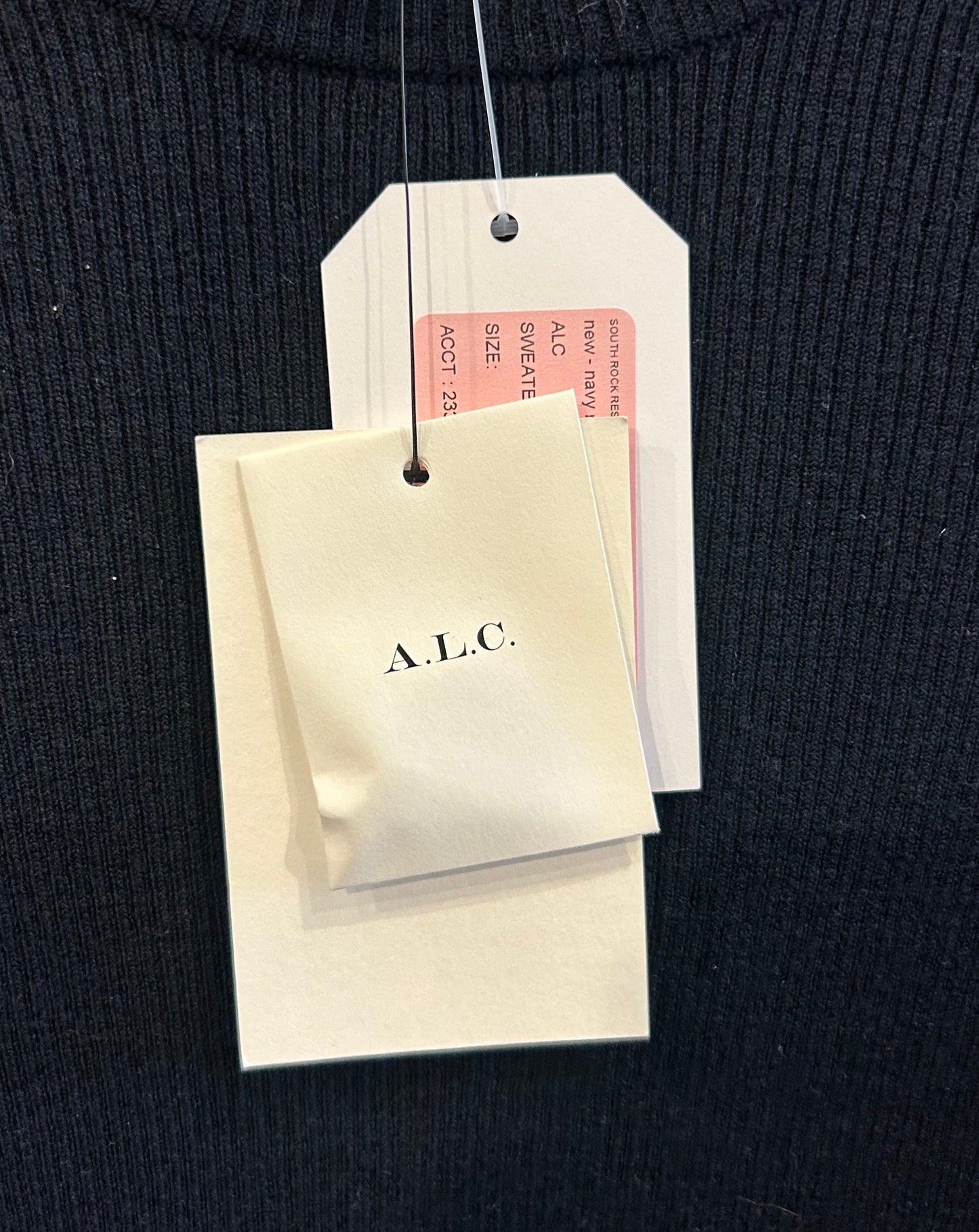 NEW* A.L.C. Navy Ribbed Knit Top - Size S