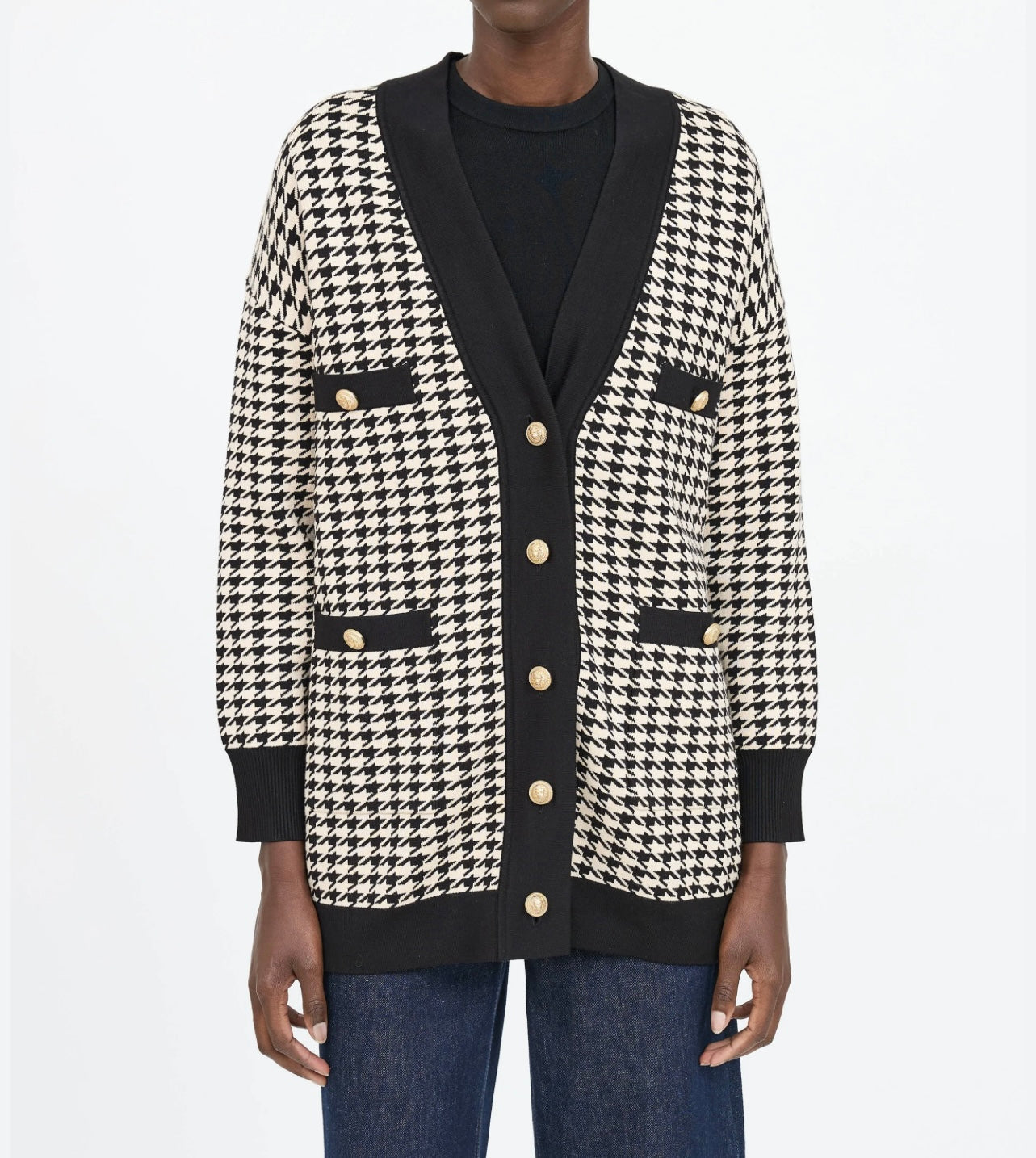 NEW* SANDRO Houndstooth Cardigan - Size S