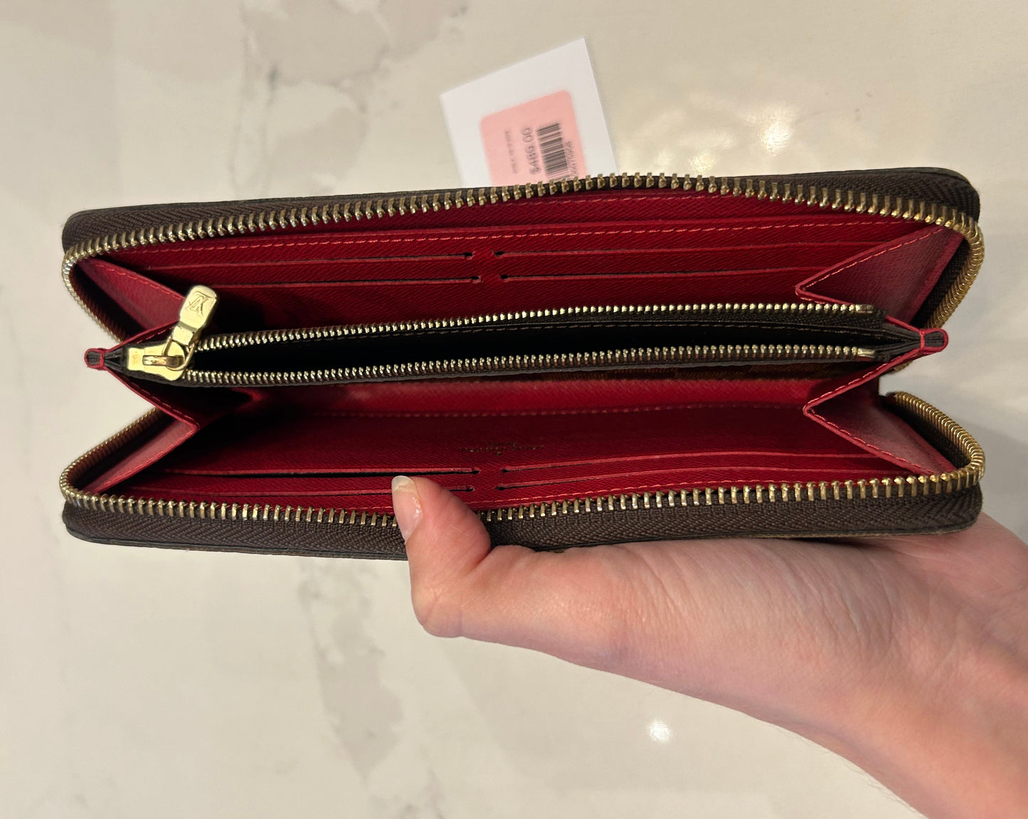 LOUIS VUITTON Clémence Wallet In Damier Ébène Canvas