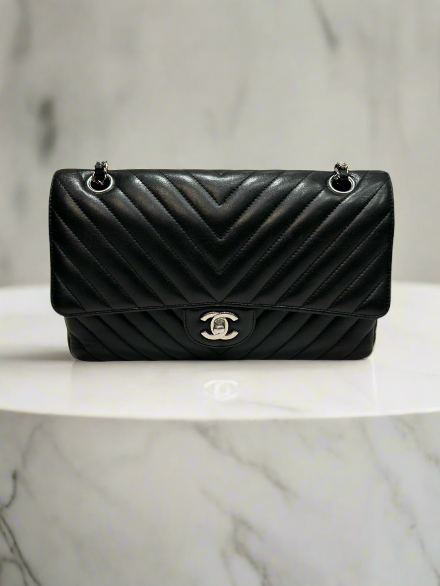 CHANEL Chevron Double Flap