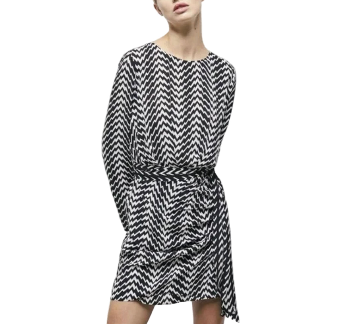 NEW* THE KOOPLES BNW Patterned Mini Dress - Size 2