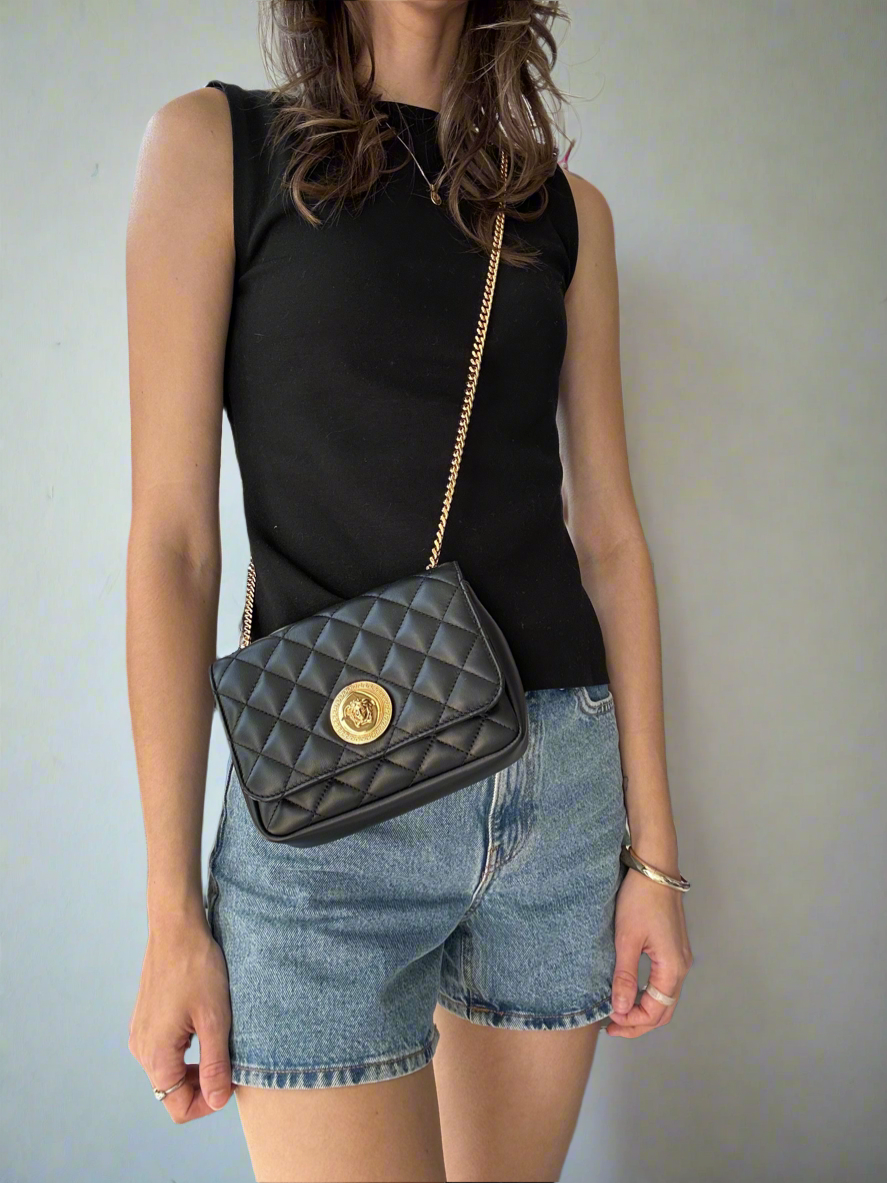 VERSACE Medusa Quilted Crossbody