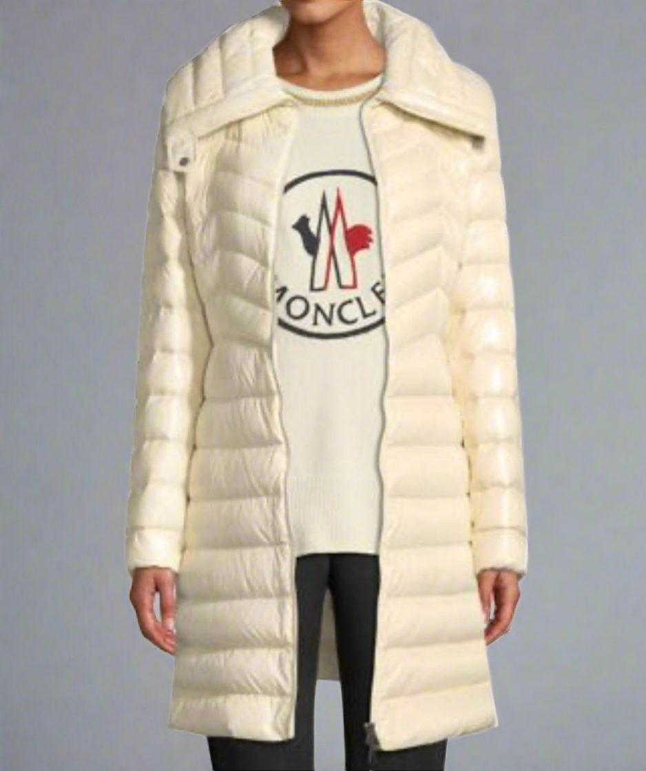 MONCLER Cream Faucon Jacket - Size 3