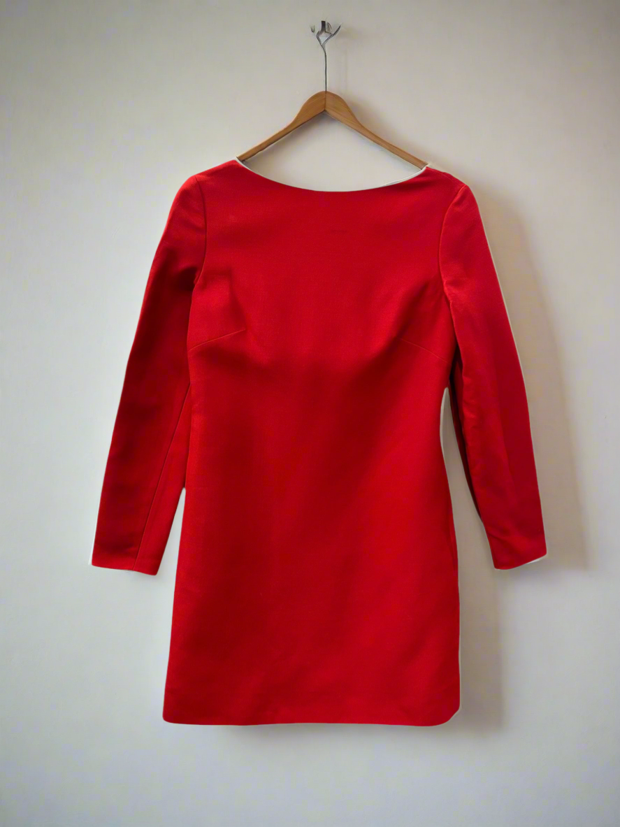 VALENTINO Red Cowl Back Dress - Size 38