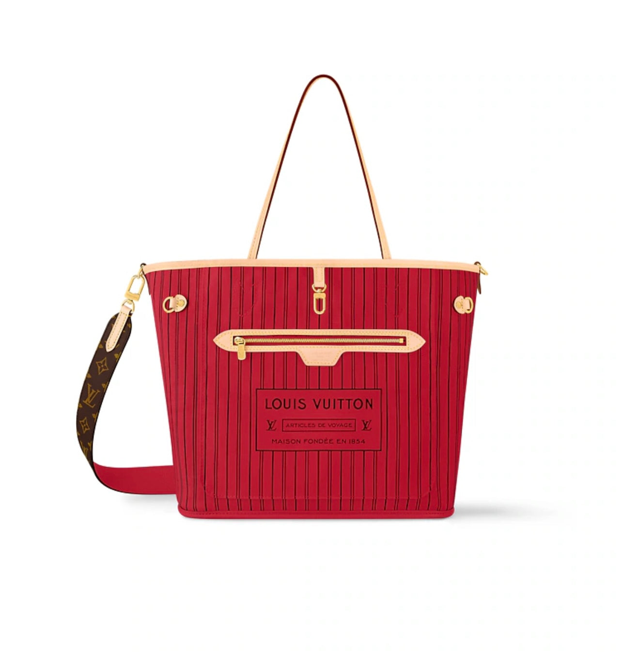 LOUIS VUITTON Neverfull MM Monogram Inside Out Stripe Tote