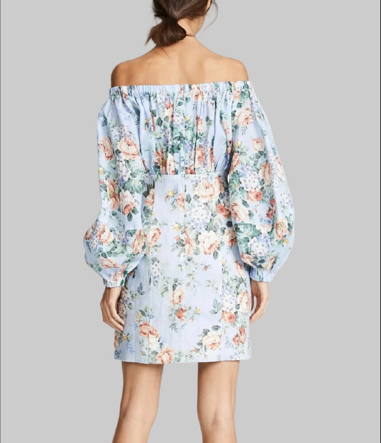 ZIMMERMANN Floral Off The Shoulder Mini Dress - Size S