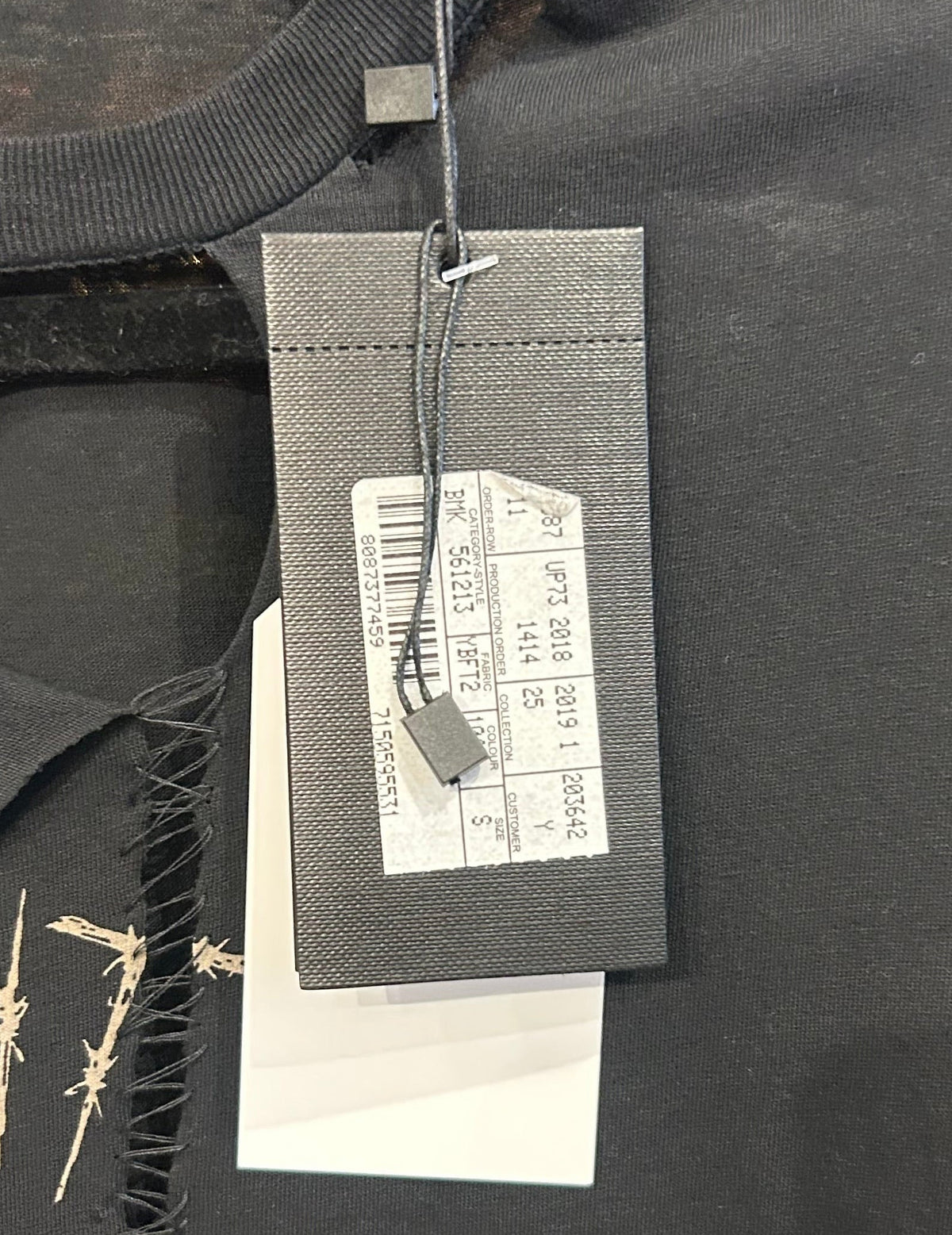 SAINT LAURENT Barbed Roses Distressed Tee - Size s