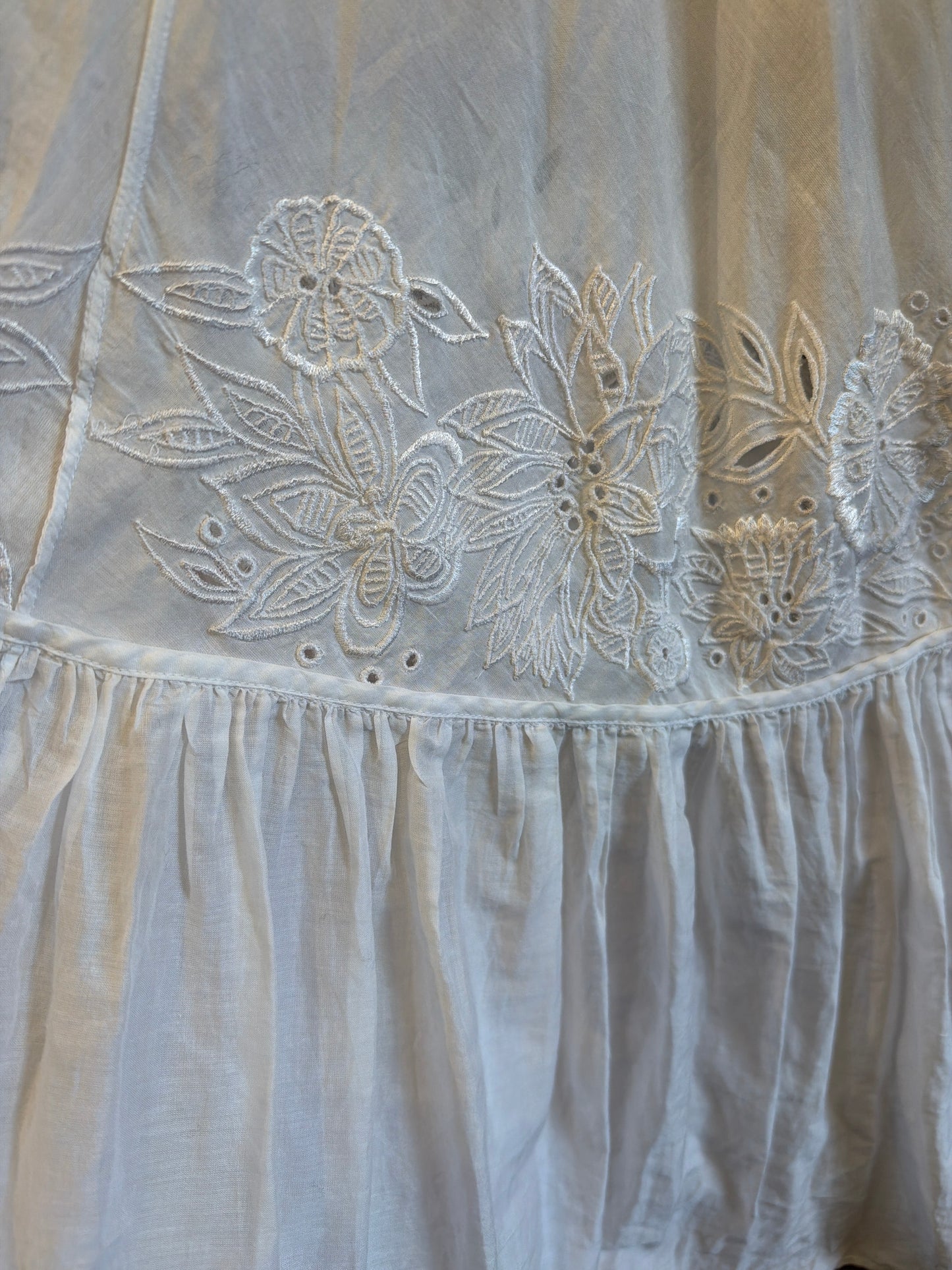 Roberto Cavalli White eyelet Maxi dress - size 40