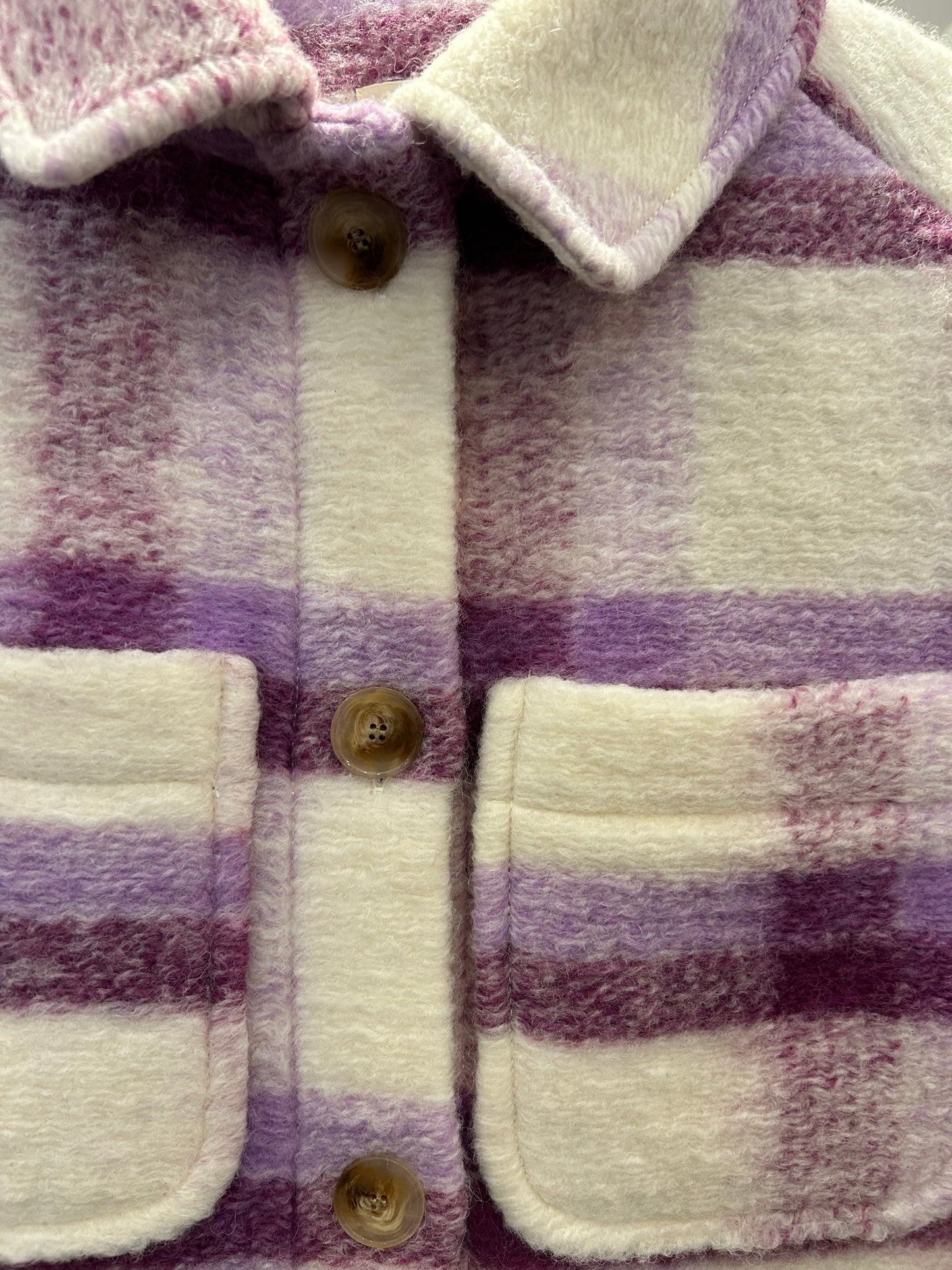 SEZANE Paolo Purple Plaid Jacket - Size 34
