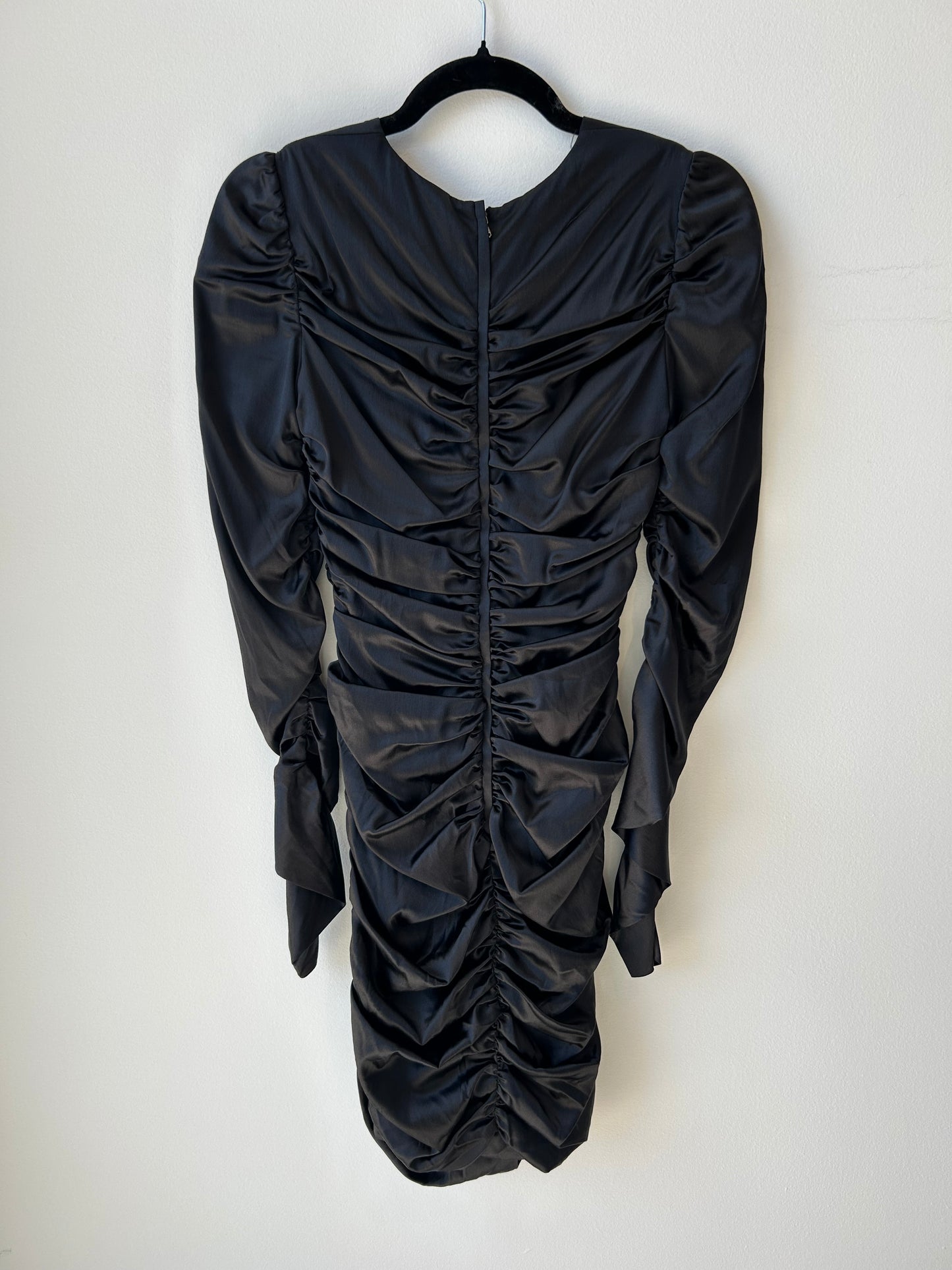 DOLCE & GABBANA Black Rouched Dress - Size 40