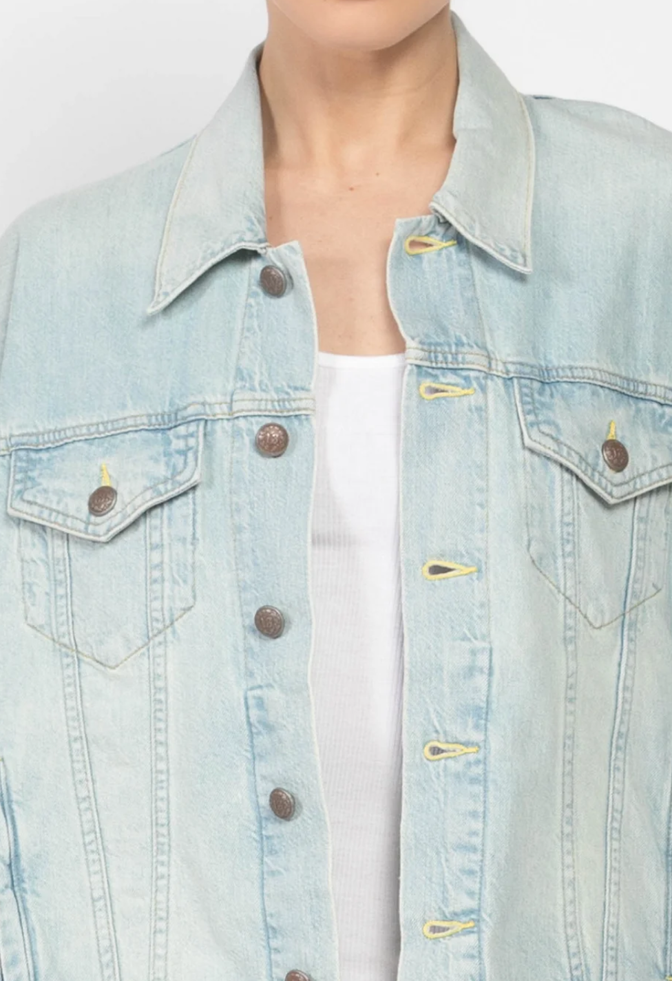 R13 Oversized Trucker Denim Jacket - Size M
