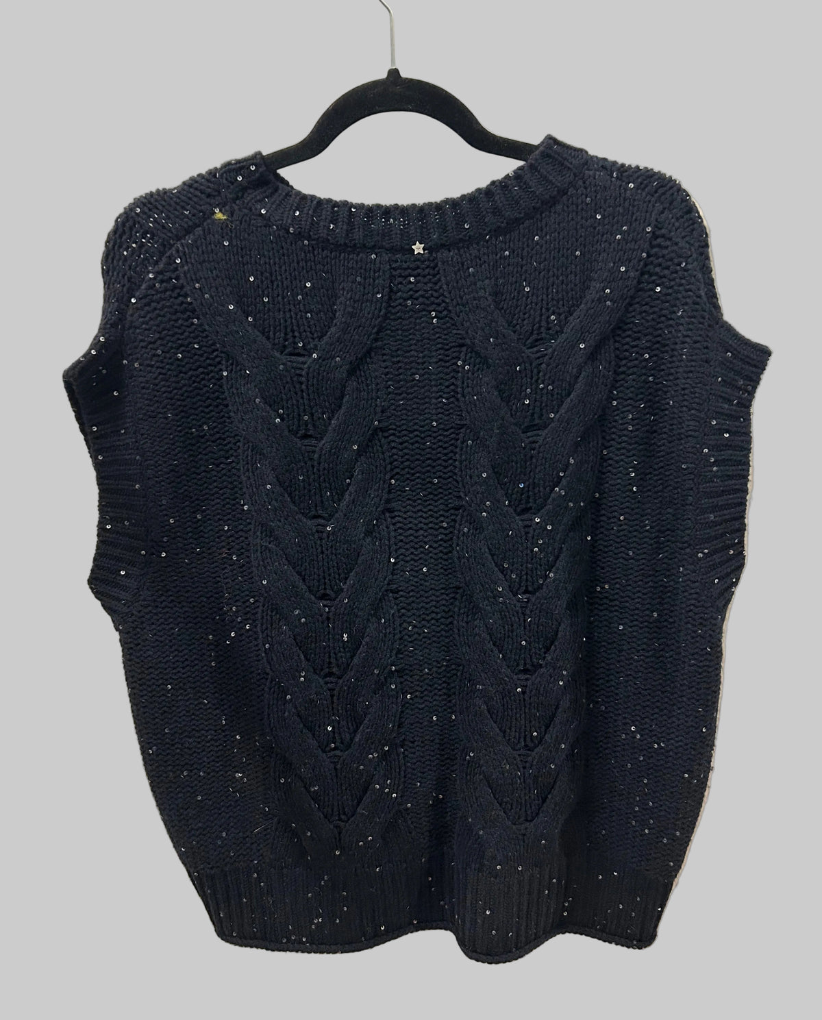 LORENA ANTONIAZZI Sequin cableKnit Vest - Size XL