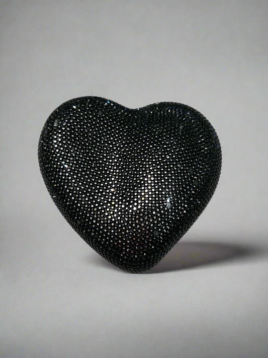 JUDITH LEIBER Rhinestone Heart Chain Bag