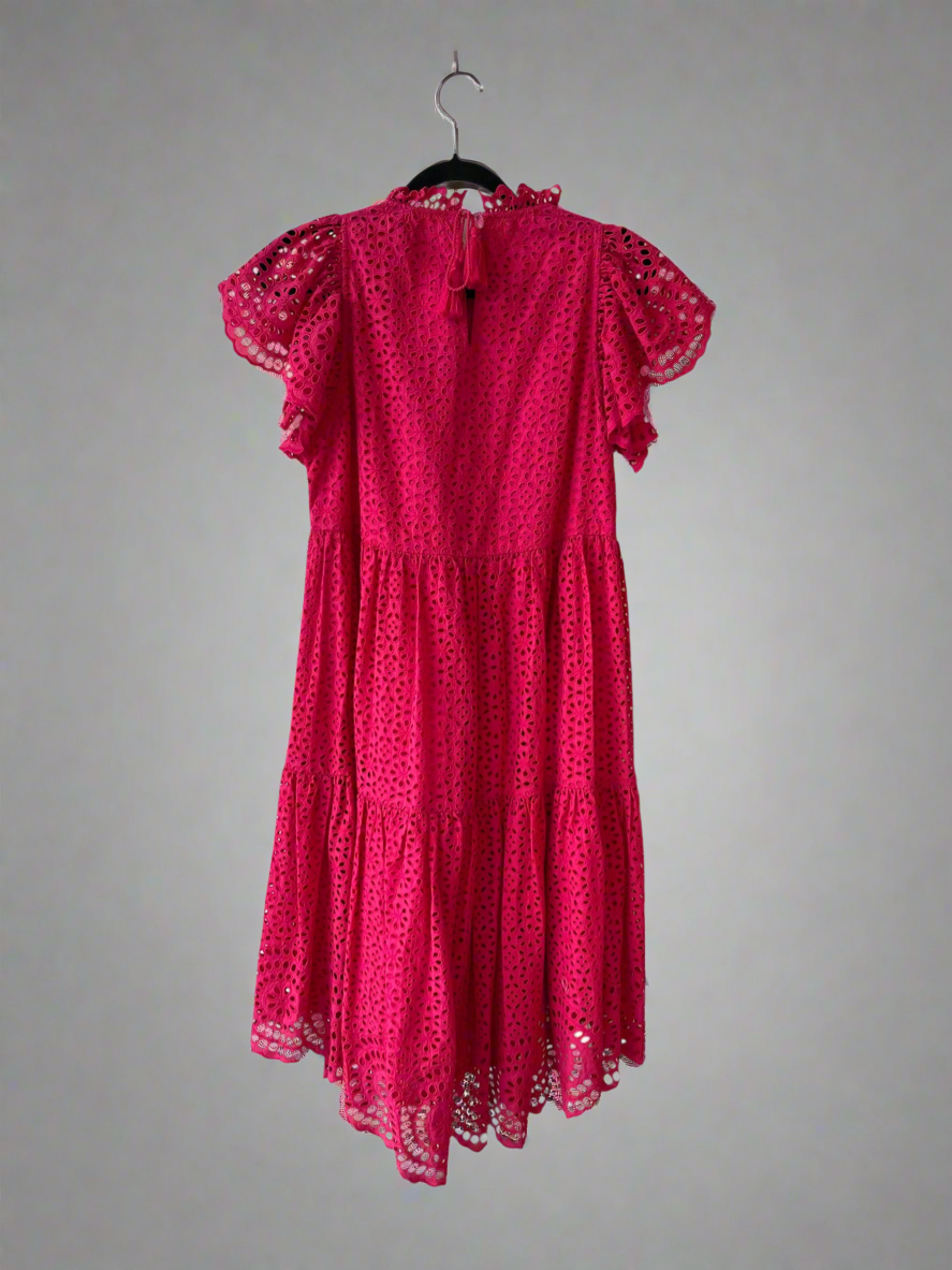 ULLA JOHNSON Pink Eyelet Maxi Dress - Size 4