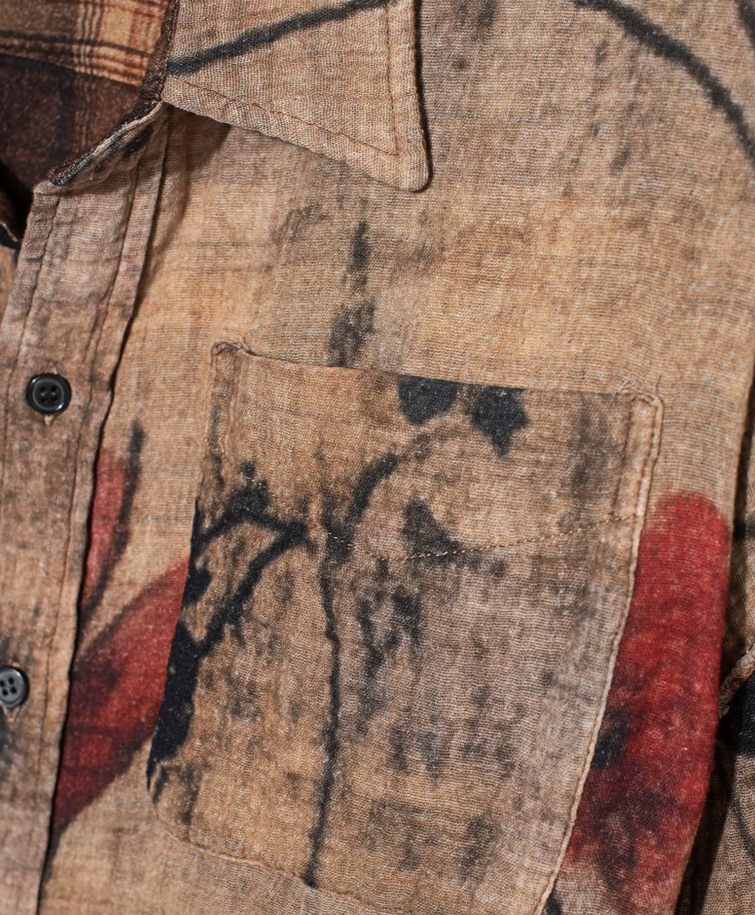 R13 Reversible Plaid/Floral Button Up - Size xs