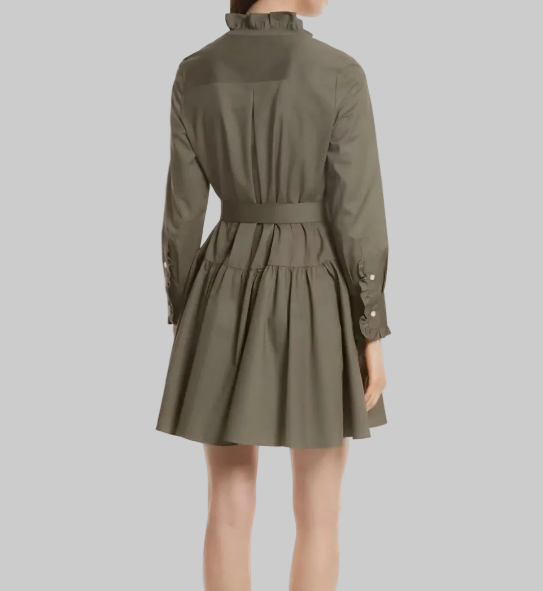 KATE SPADE (BROOME STREET) Green Ruffle Tie Dress - Size L