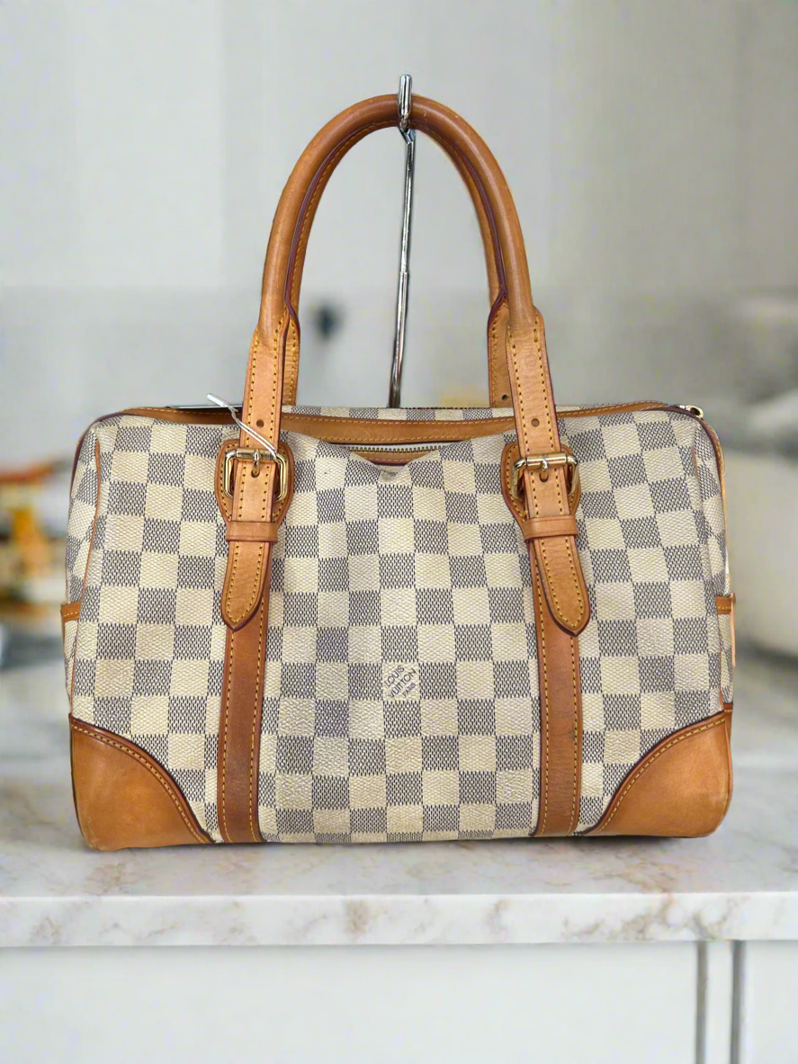 LOUIS VUITTON Damier Azur Berkeley Shoulder Bag