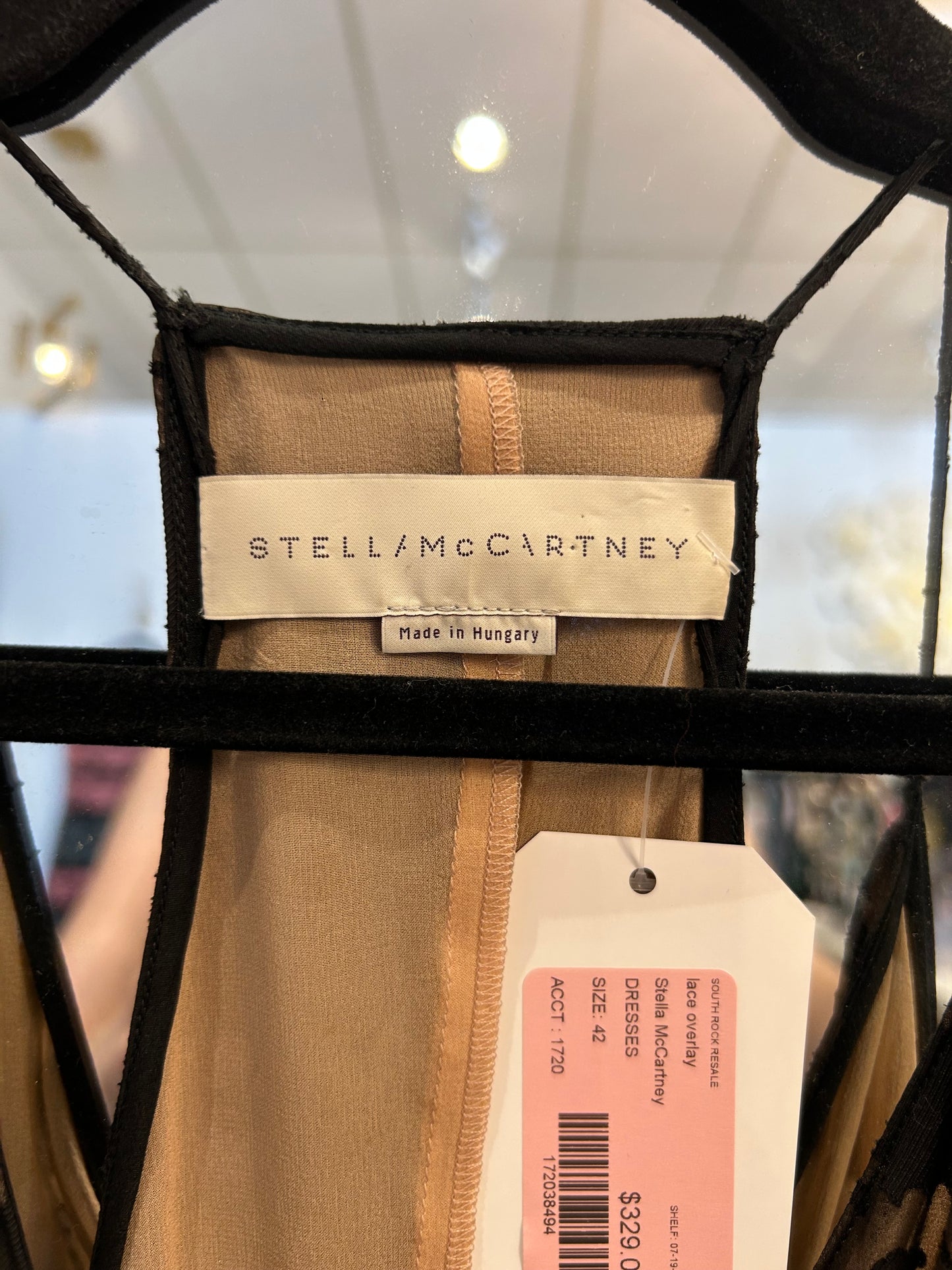 STELLA MCCARTNEY Lace Overlay Dress - Size 42