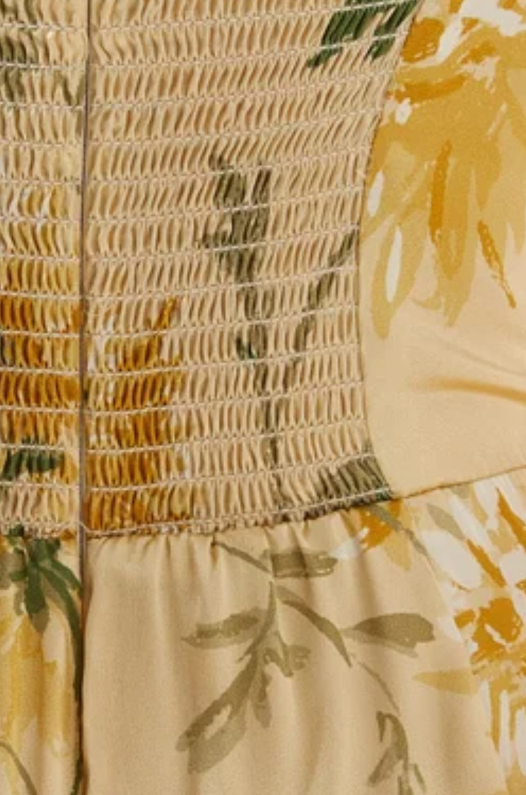 REFORMATION Yellow Silk Frankie Maxi Dress - Size 8