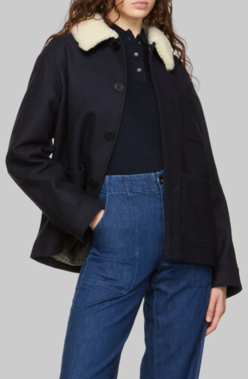 A.P.C. Navy Julia Jacket - Size 38