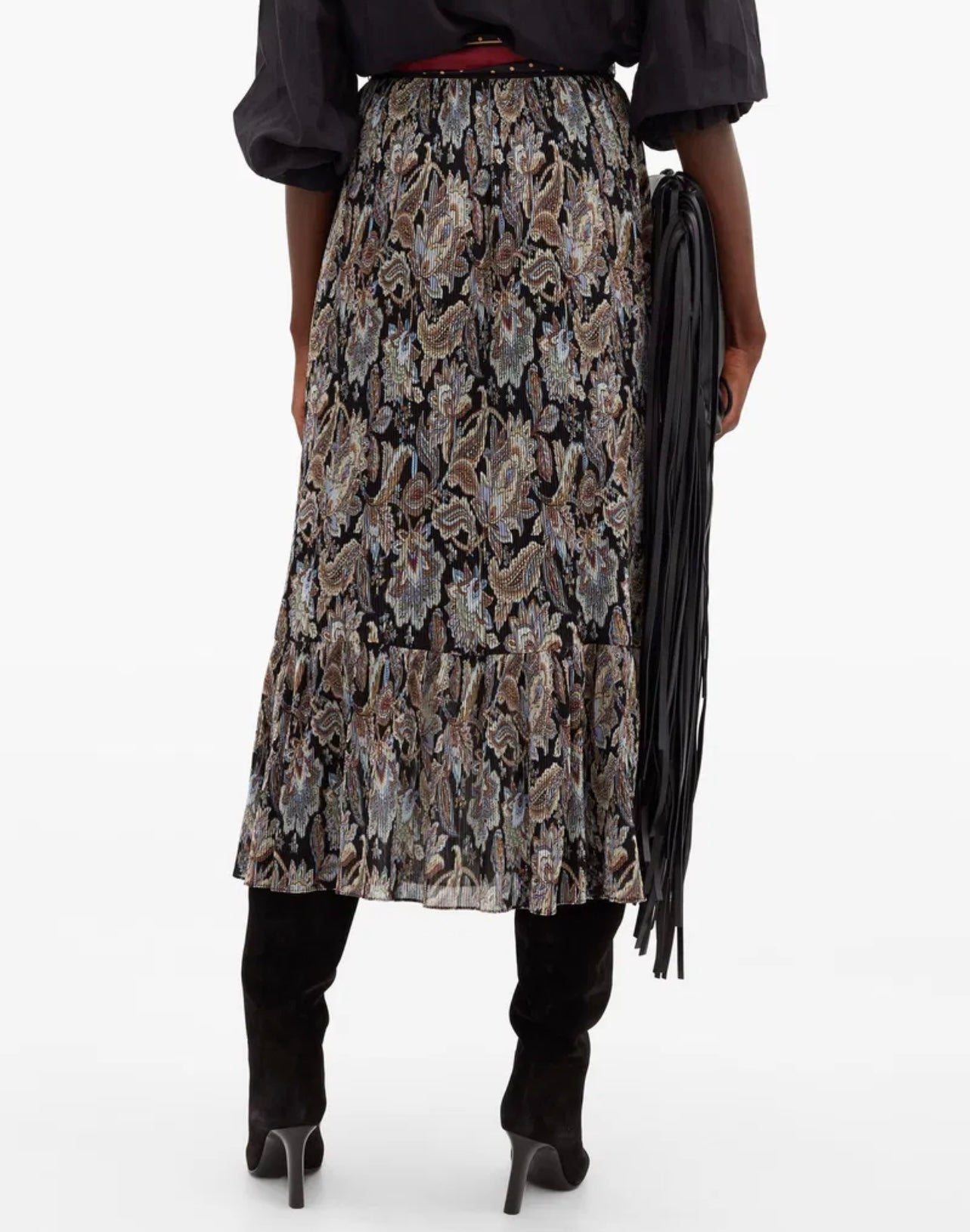 ZIMMERMANN Pleated Paisley Patterned Skirt - Size 2