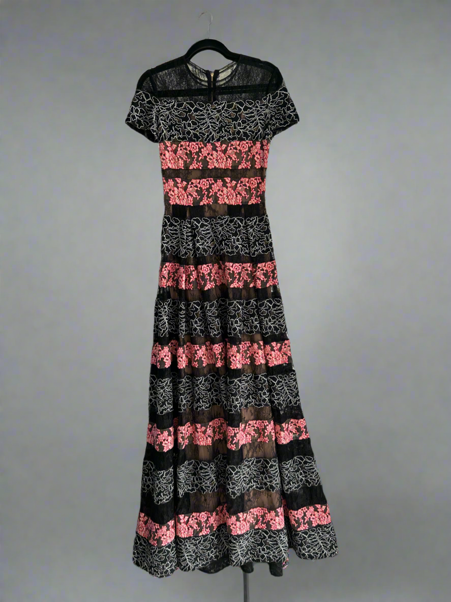 ELIE SAAB Lace Panel Gown - Size 36