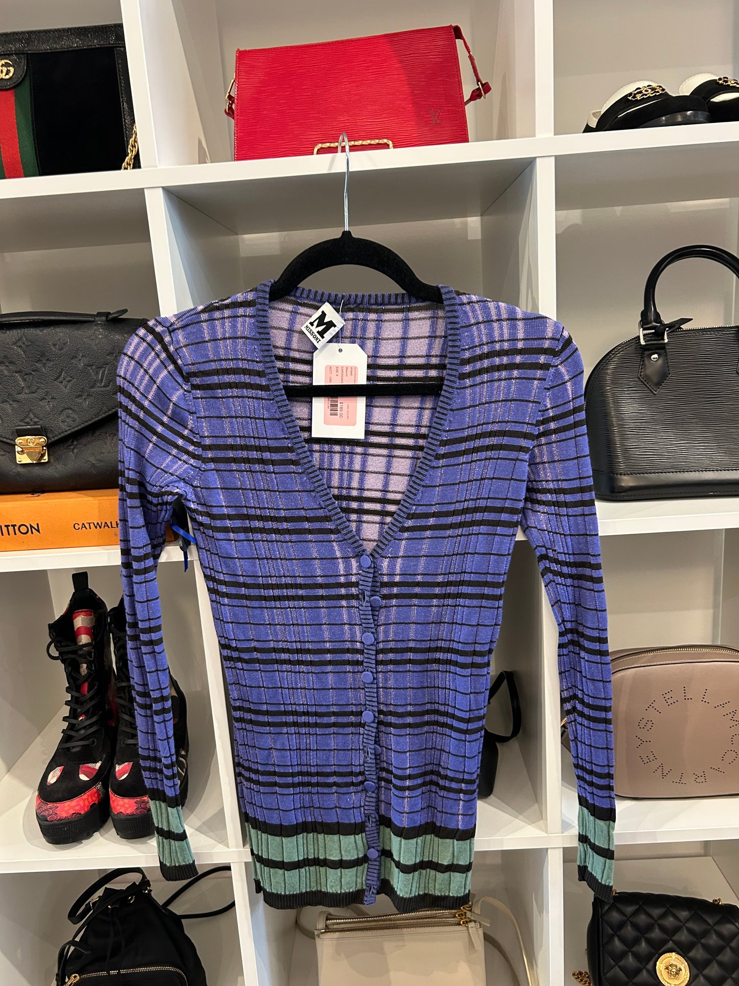 MISSONI Striped Cardigan - Size 6