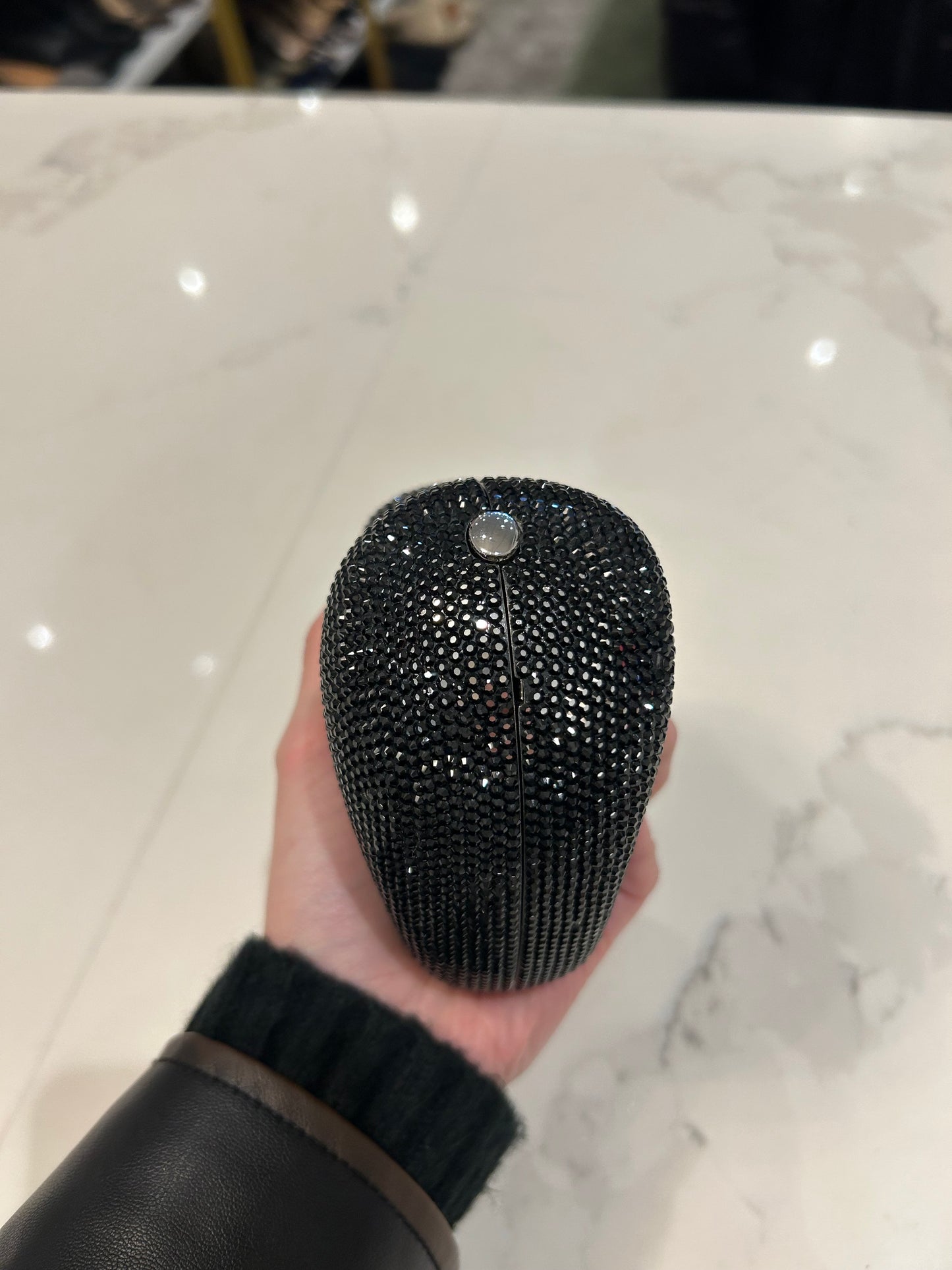 JUDITH LEIBER Rhinestone Heart Chain Bag