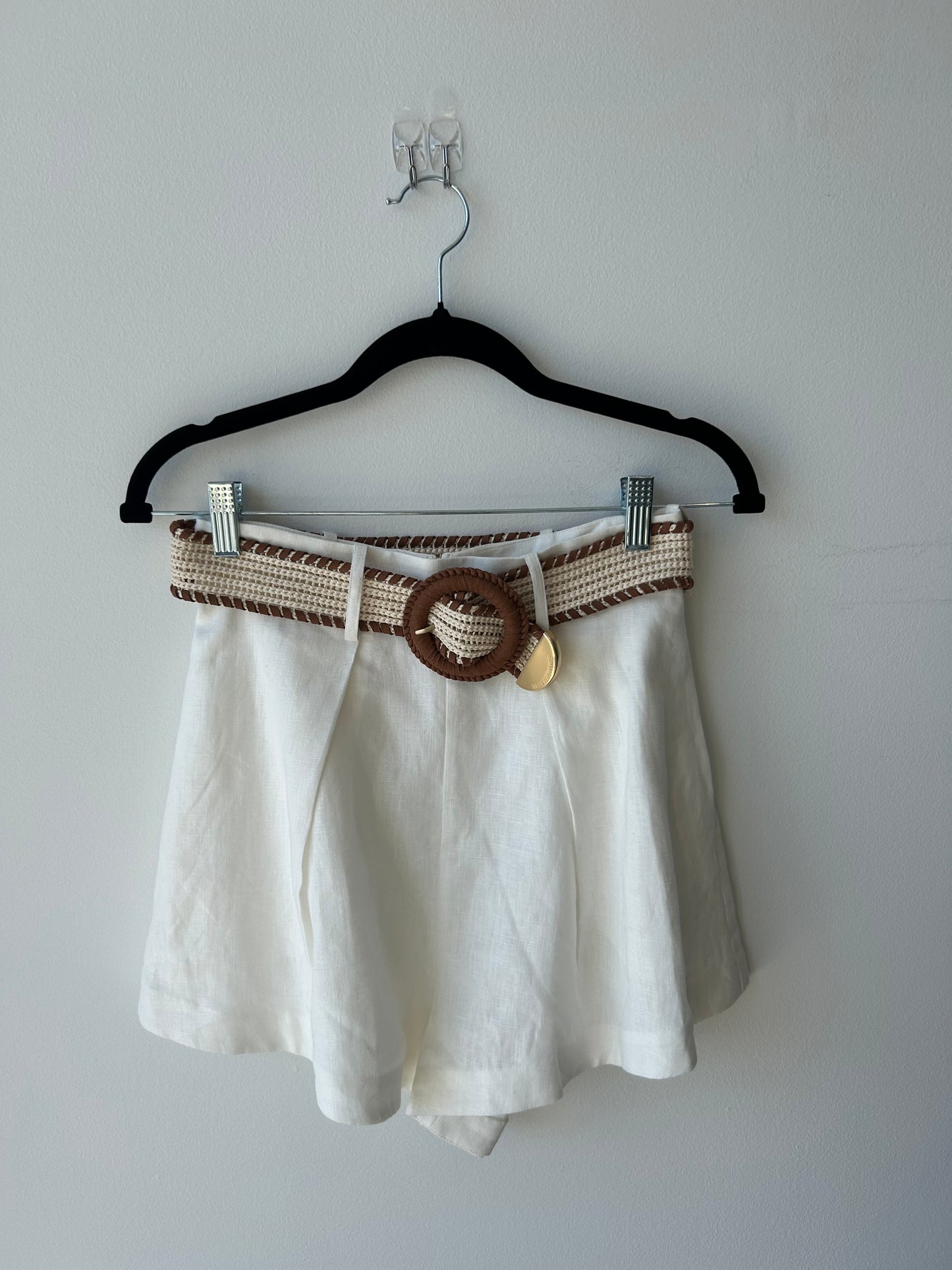 ZIMMERMANN-NEW- Linen Belted Short - Size 0