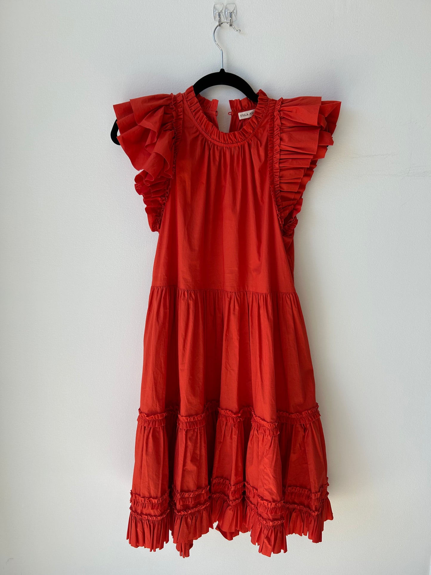 ULLA JOHNSON Tasmin Ruffled Tiered Cotton Dress - Size 6