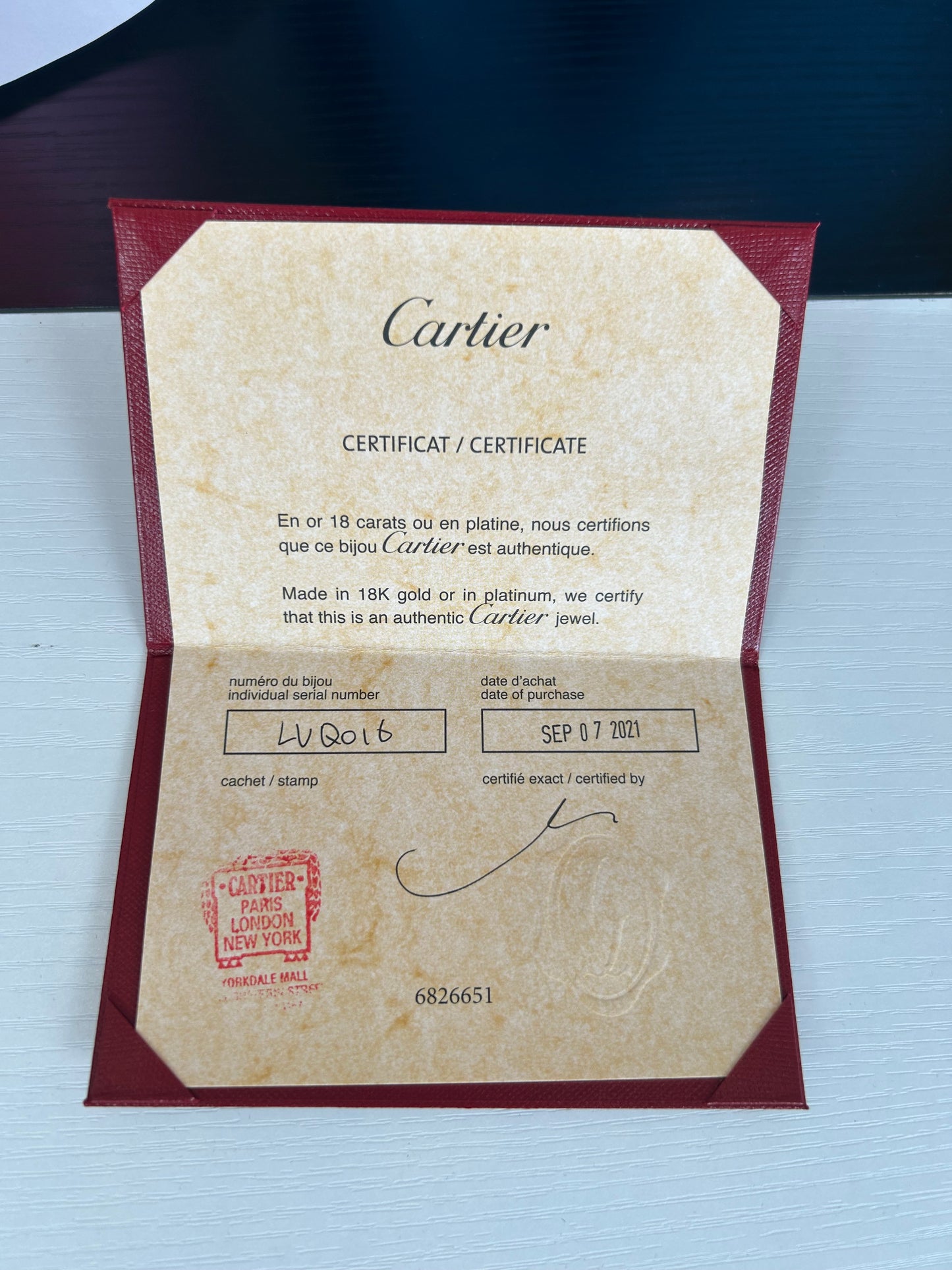 CARTIER 18k Juste un Clou Small Model Bracelet