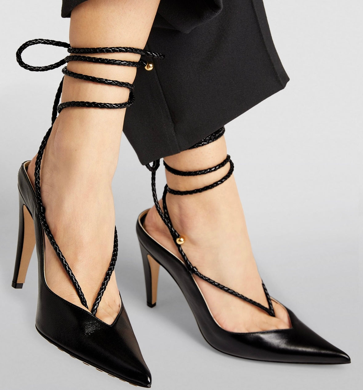 New* Bottega Veneta Spritz Leather Pumps - Size 36.5