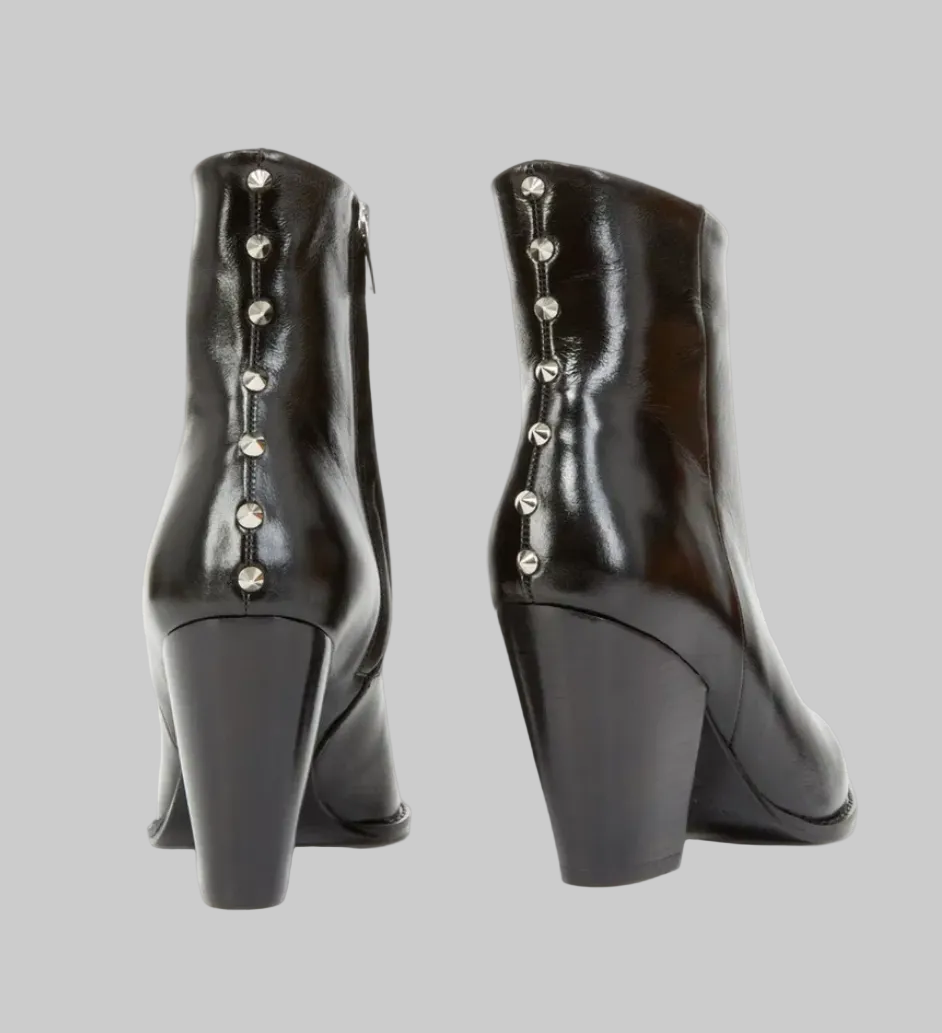 THE KOOPLES Leather Studded Boots - Size 38