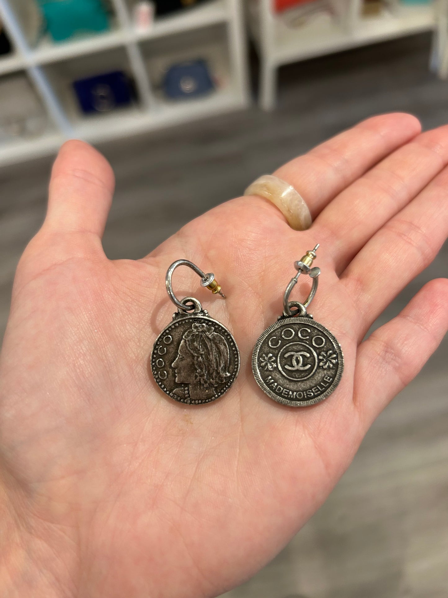 CHANEL Upcycled Coin Earrings