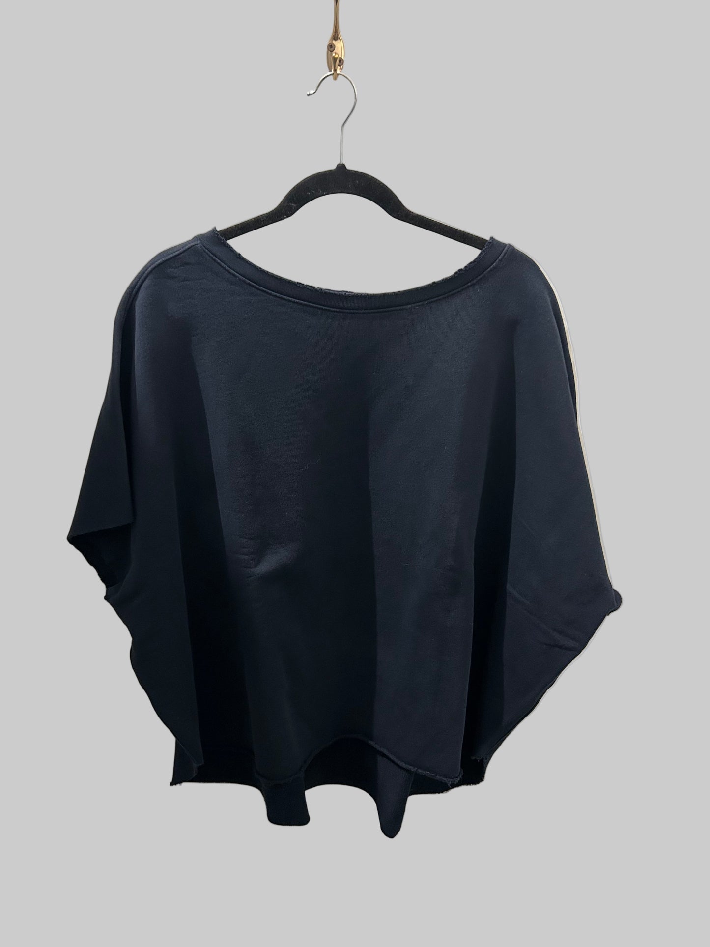 FRANK & EILEEN Navy Olive Capelet Top - OS