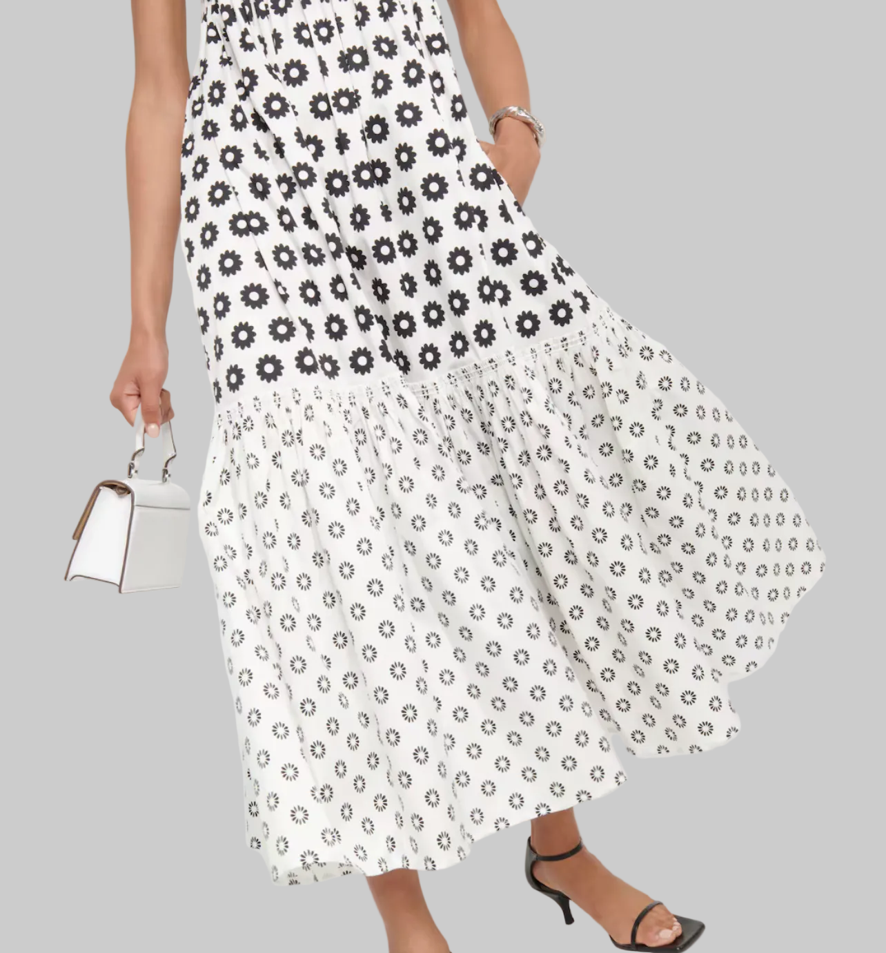 TORY BURCH Printed Floral Cotton Midi Dress - Size 12
