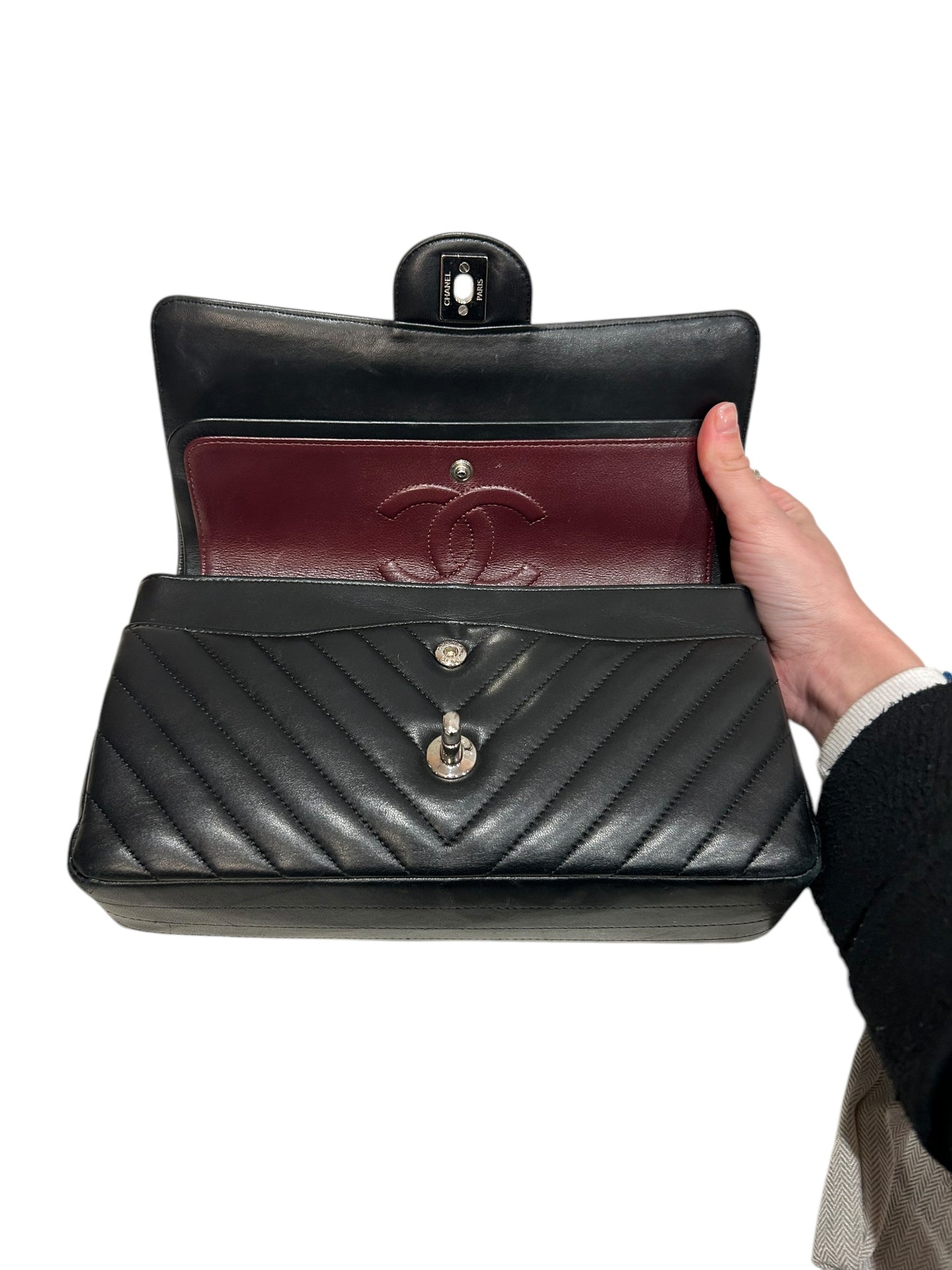 CHANEL Chevron Double Flap