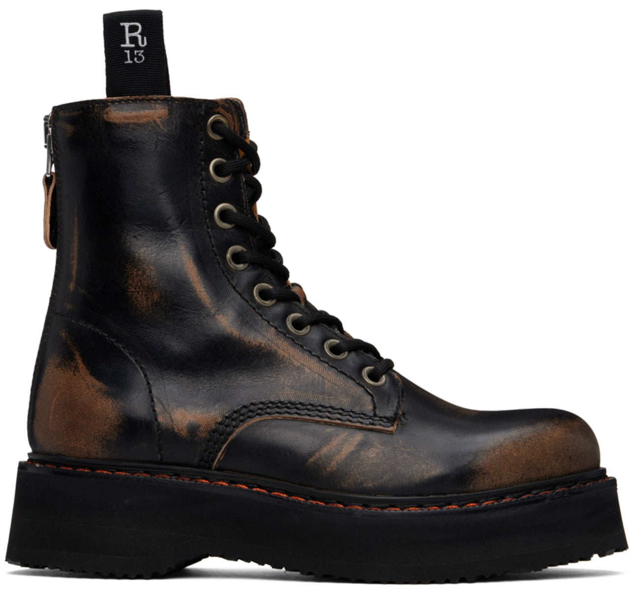 R13 Lace Up Combat Boot - Size 38