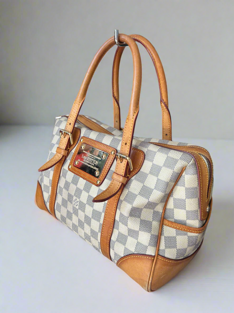LOUIS VUITTON Damier Azur Berkeley Shoulder Bag